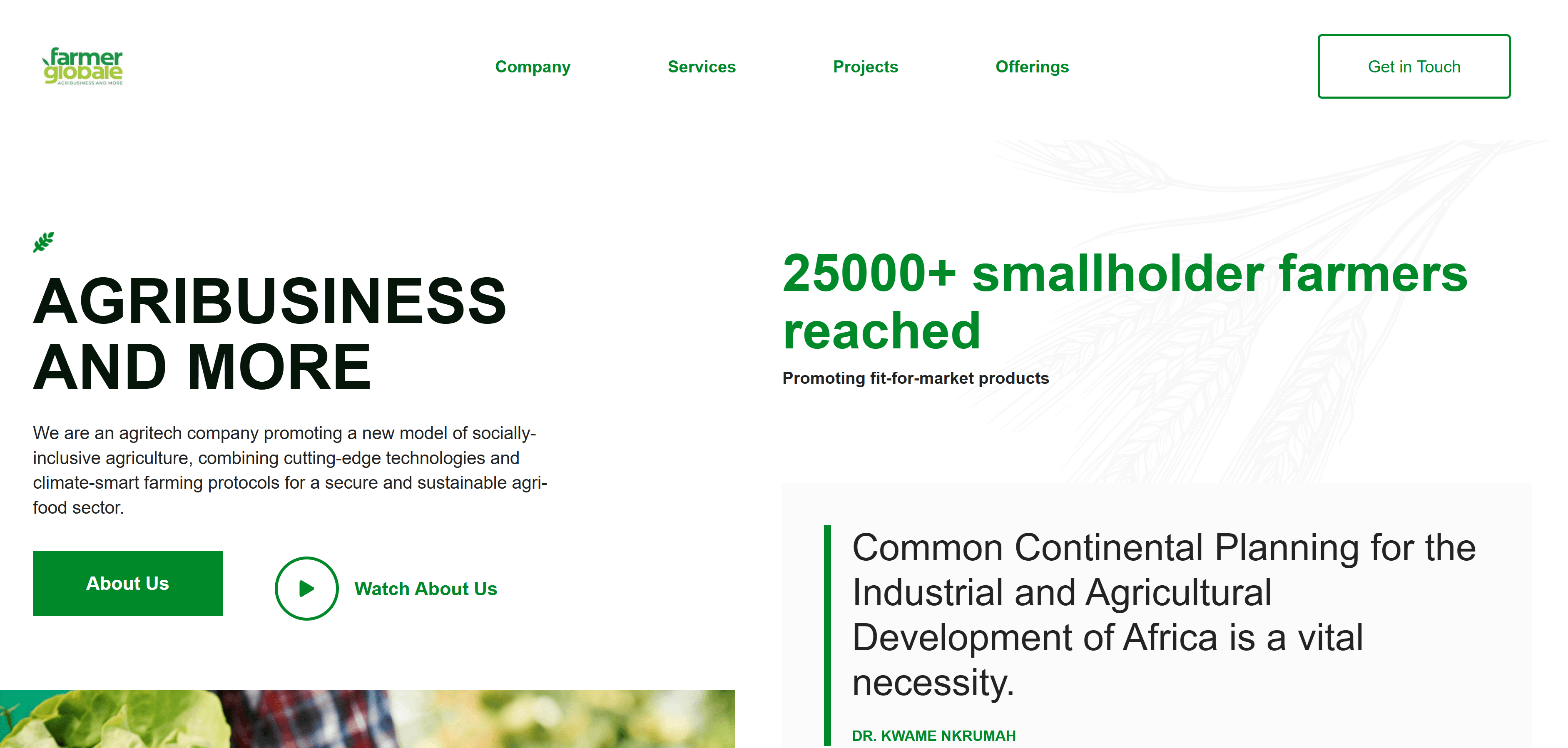Farmer Globale website
